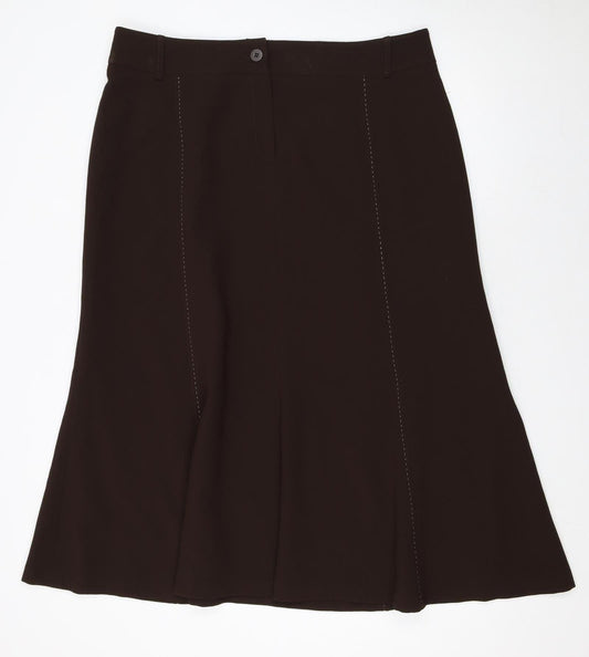 ALEX & Co. Women's Brown A-Line Knee Length Skirt Size 20 Polyester