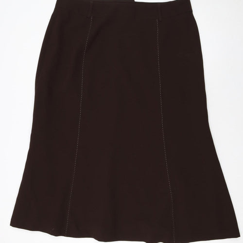 ALEX & Co. Women's Brown A-Line Knee Length Skirt Size 20 Polyester