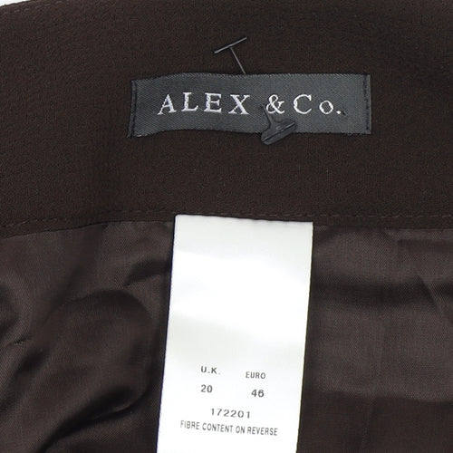 ALEX & Co. Women's Brown A-Line Knee Length Skirt Size 20 Polyester