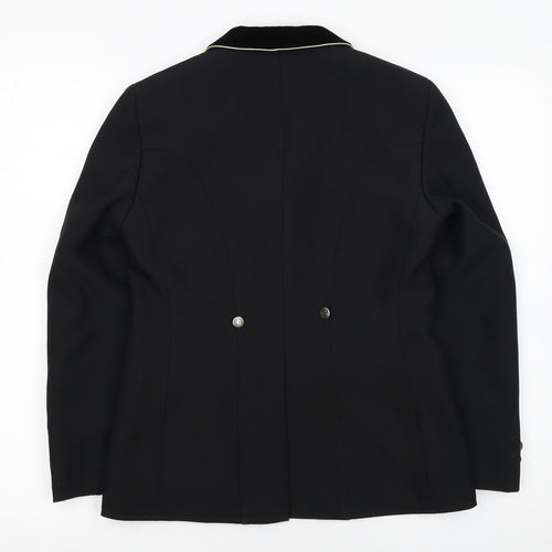 Cavallo Boys Black Polyester Four-Button Equestrian Blazer 11 Years