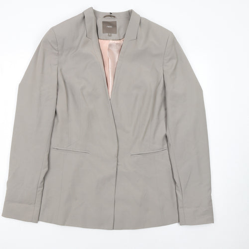 Next Women Beige Tailored Suit Jacket Size 16 Regular Lined Blazer