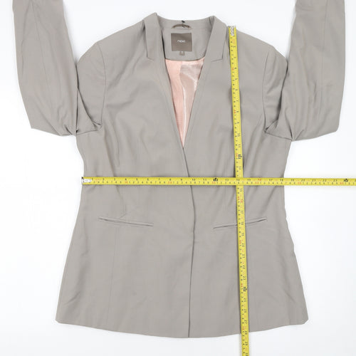 Next Women Beige Tailored Suit Jacket Size 16 Regular Lined Blazer