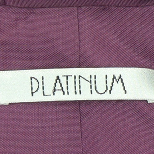 Platinum Women's Purple Silk 3/4 Sleeve Button Blouse Size 10
