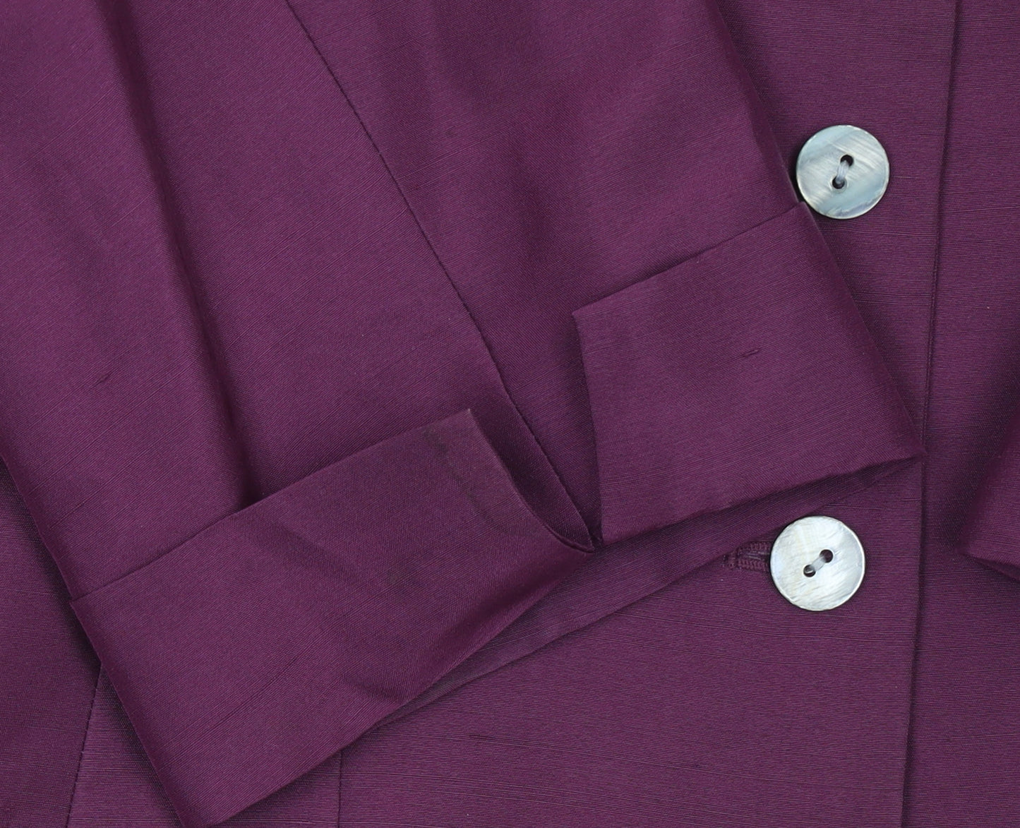 Platinum Women's Purple Silk 3/4 Sleeve Button Blouse Size 10