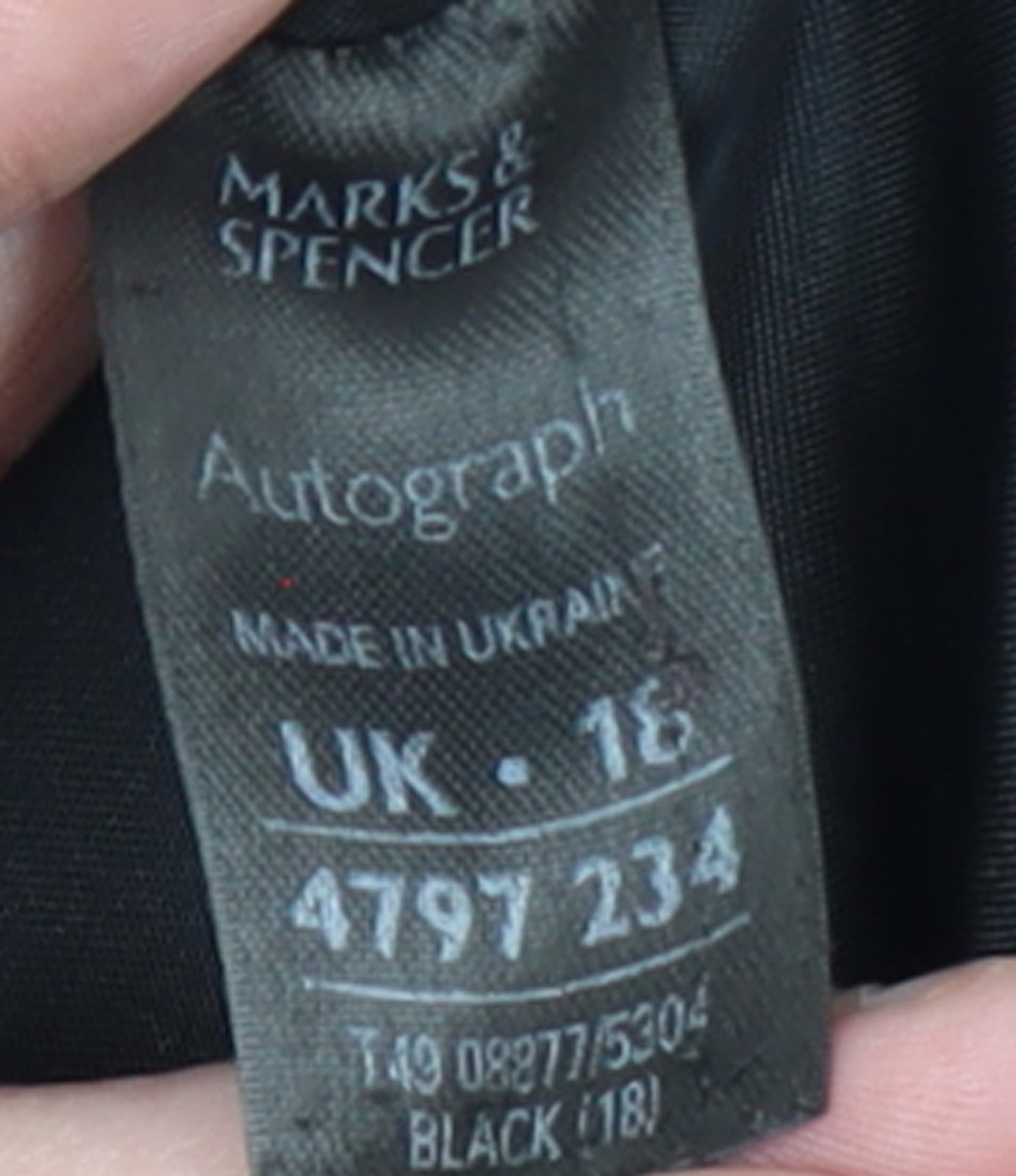 Marks and Spencer Women Black Wool Blend Pea Coat Size 18