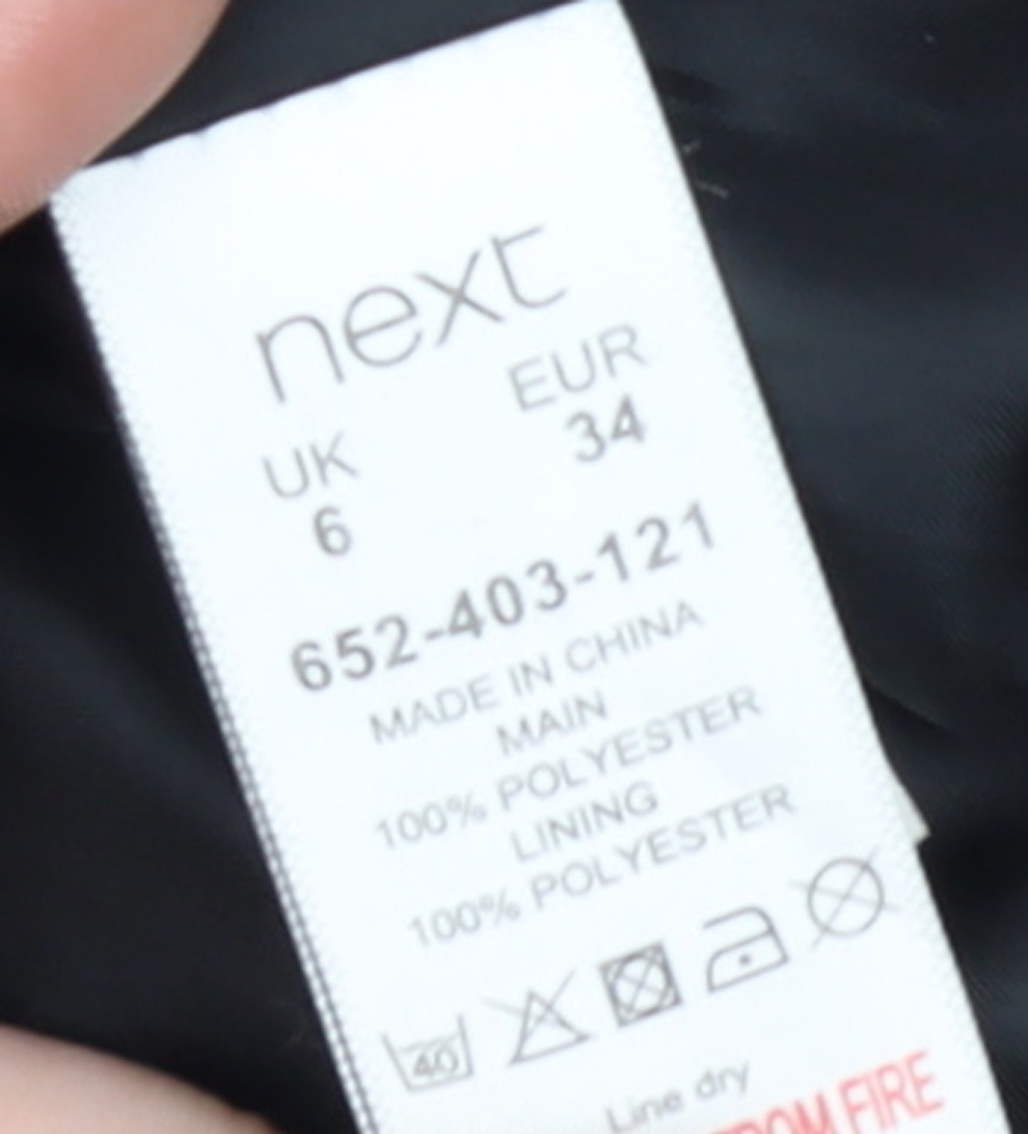 Next Womens Black Size 6 Long Puffer Jacket with Zipped Pockets