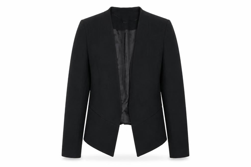 Topshop Women Black UK 8 Tailored Suit Jacket Viscose Blend