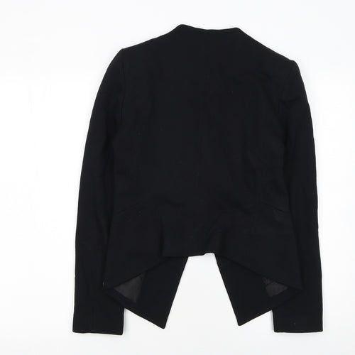 Topshop Women Black UK 8 Tailored Suit Jacket Viscose Blend