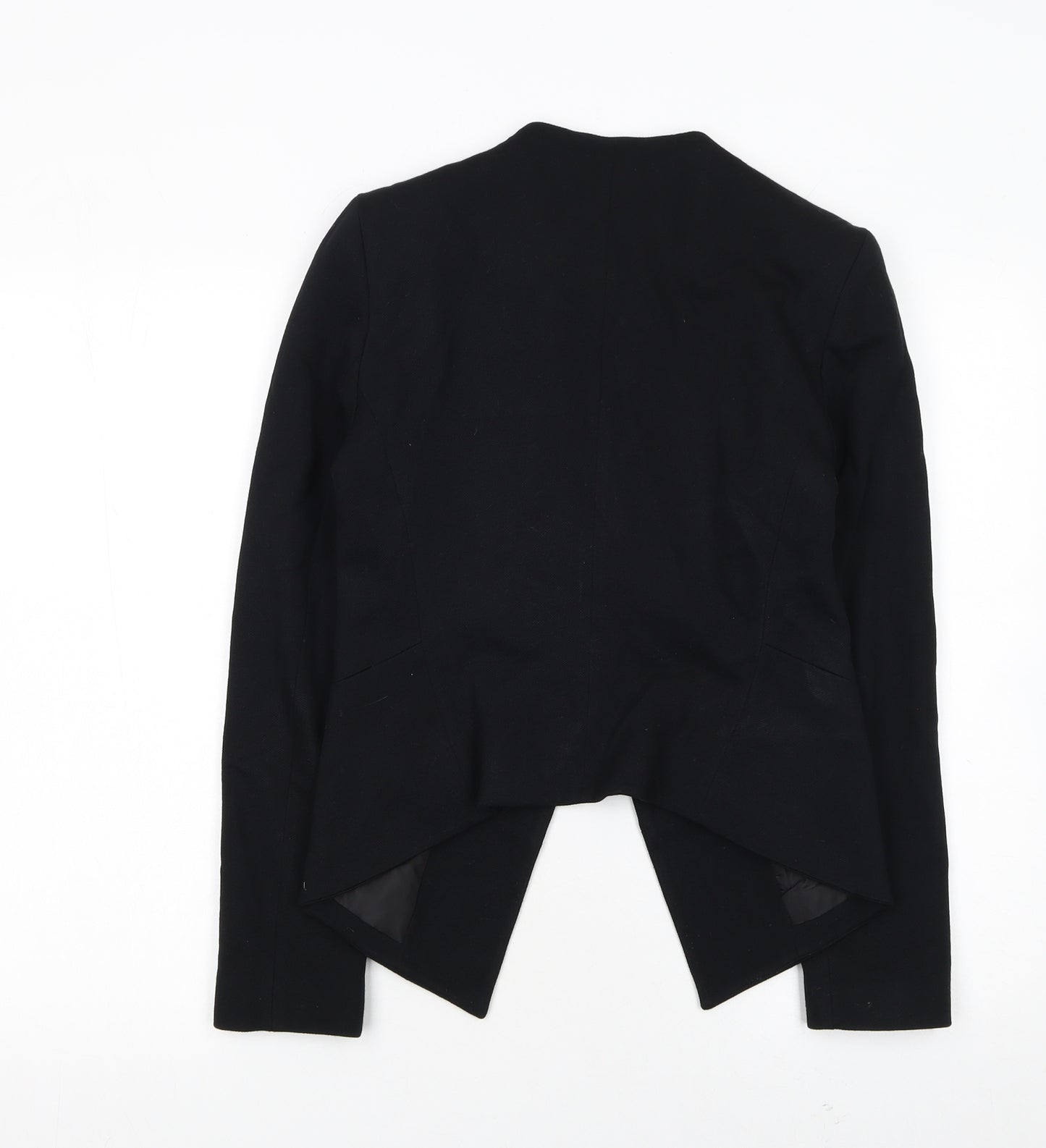 Topshop Women Black UK 8 Tailored Suit Jacket Viscose Blend