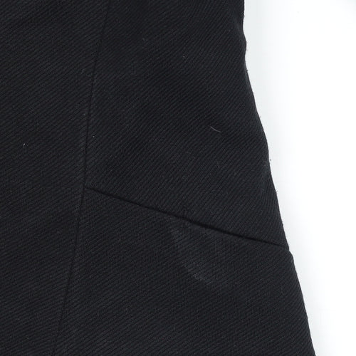 Topshop Women Black UK 8 Tailored Suit Jacket Viscose Blend