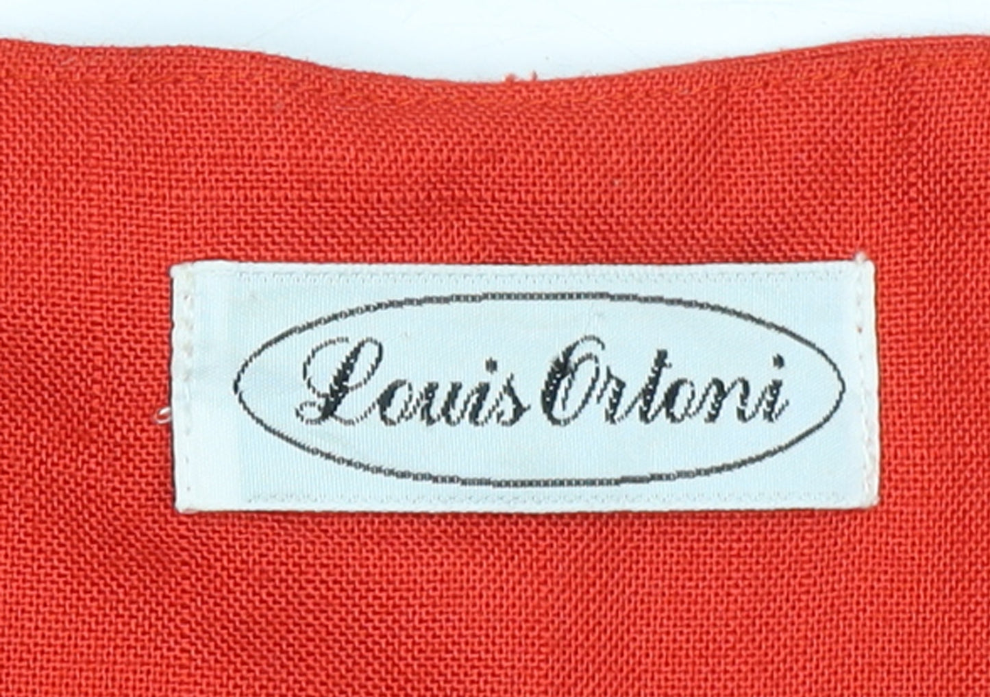 Louis Ortoni Women Red Linen Blend Short Sleeve Tailored Suit Jacket Size 14