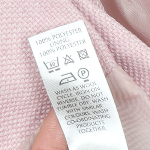 BHS Womens Pink Polyester Blazer Jacket Size 12 Classic Style