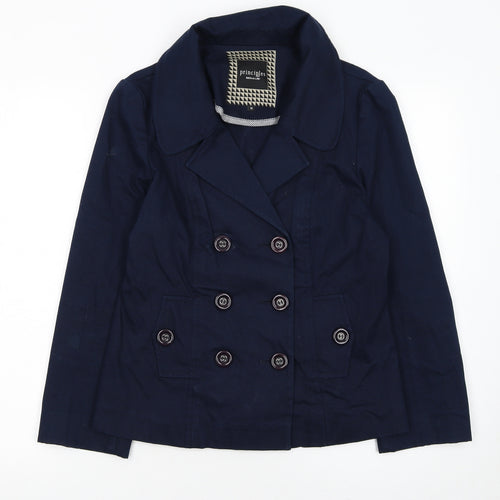 Principles by Ben de Lisi Women's Blue Size 12 Double-Breasted Blazer