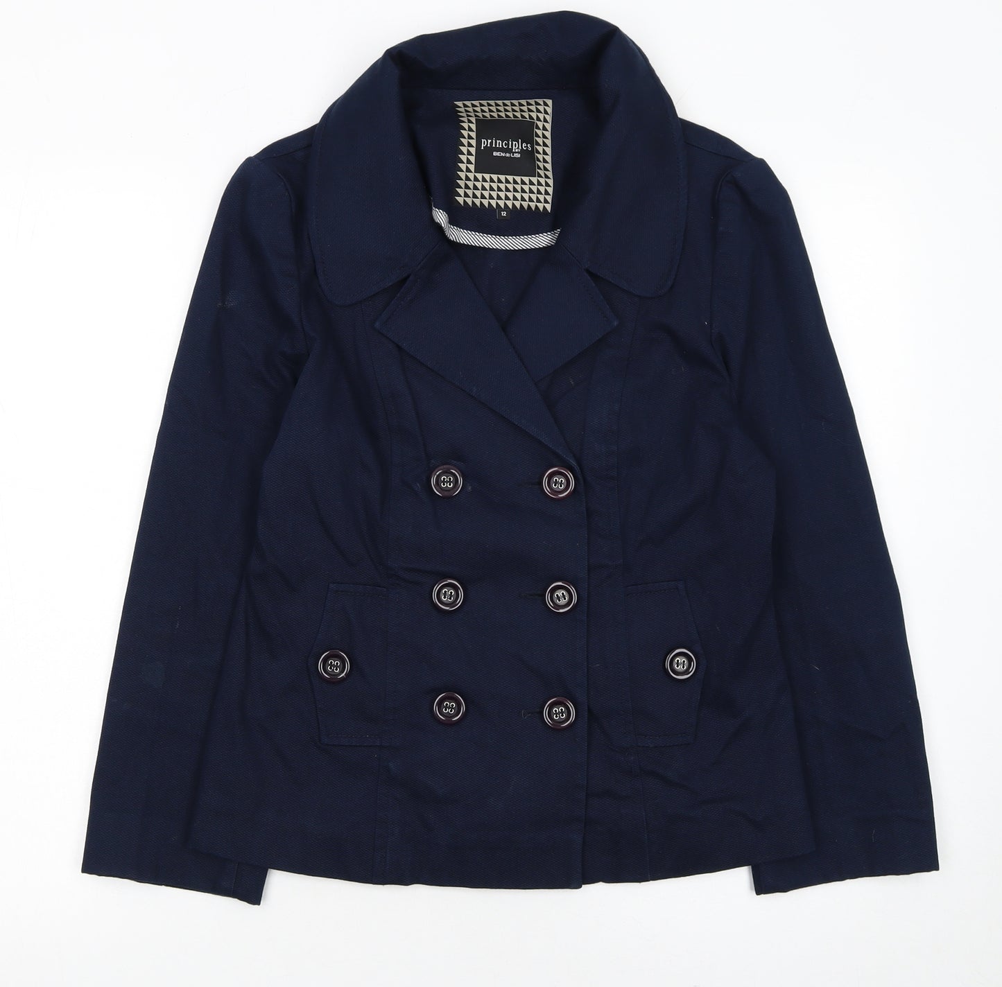 Principles by Ben de Lisi Women's Blue Size 12 Double-Breasted Blazer