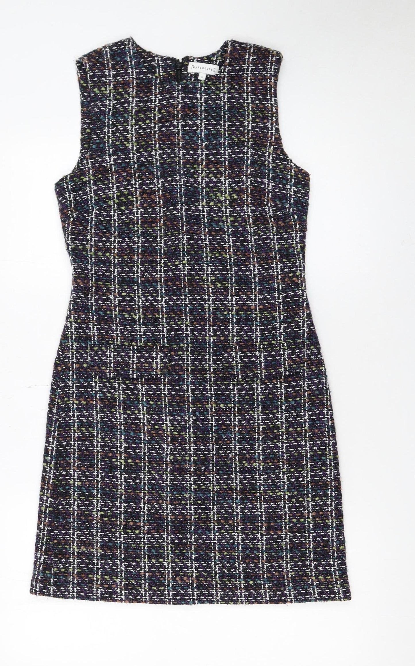 Paper Dolls Women’s Multicoloured Tweed Shift Dress Size 10 Sleeveless