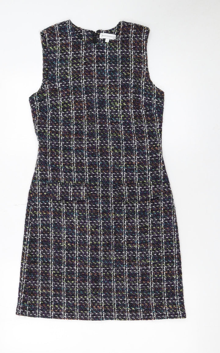 Paper Dolls Women’s Multicoloured Tweed Shift Dress Size 10 Sleeveless