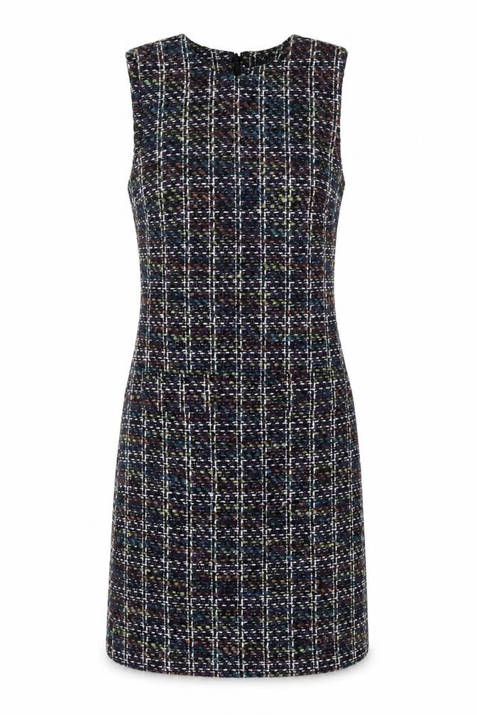 Paper Dolls Women’s Multicoloured Tweed Shift Dress Size 10 Sleeveless