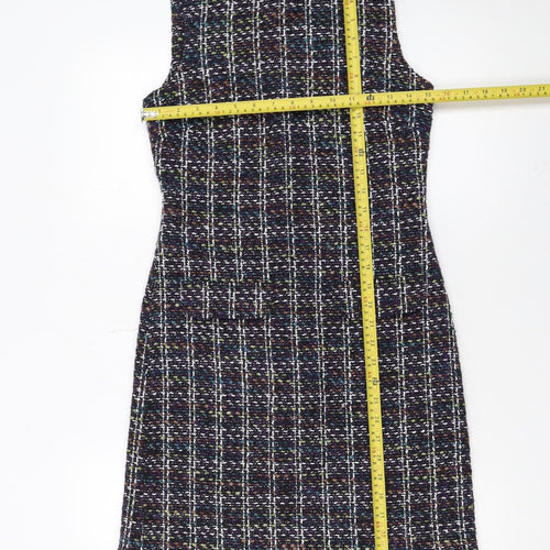 Paper Dolls Women’s Multicoloured Tweed Shift Dress Size 10 Sleeveless