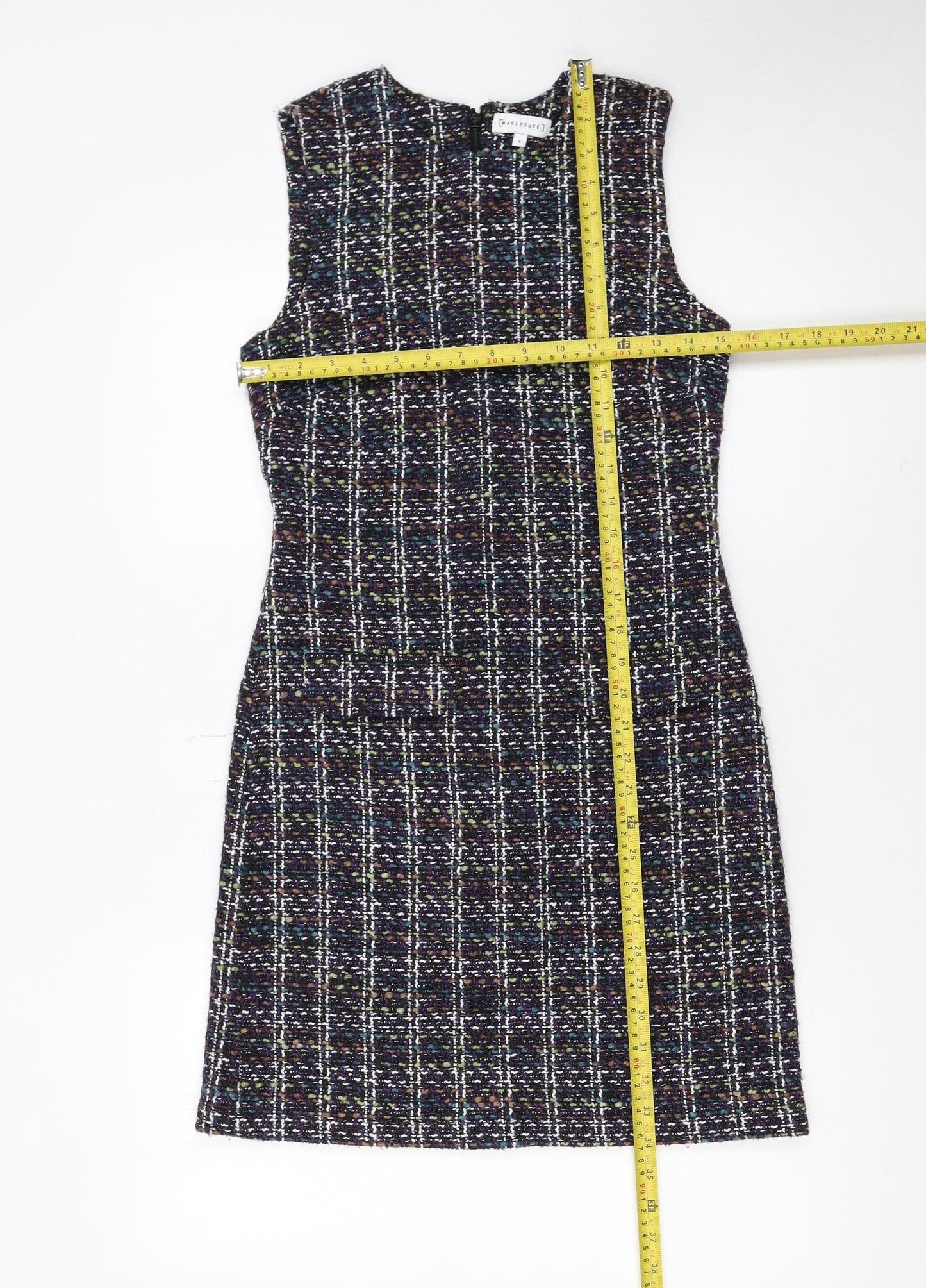 Paper Dolls Women’s Multicoloured Tweed Shift Dress Size 10 Sleeveless
