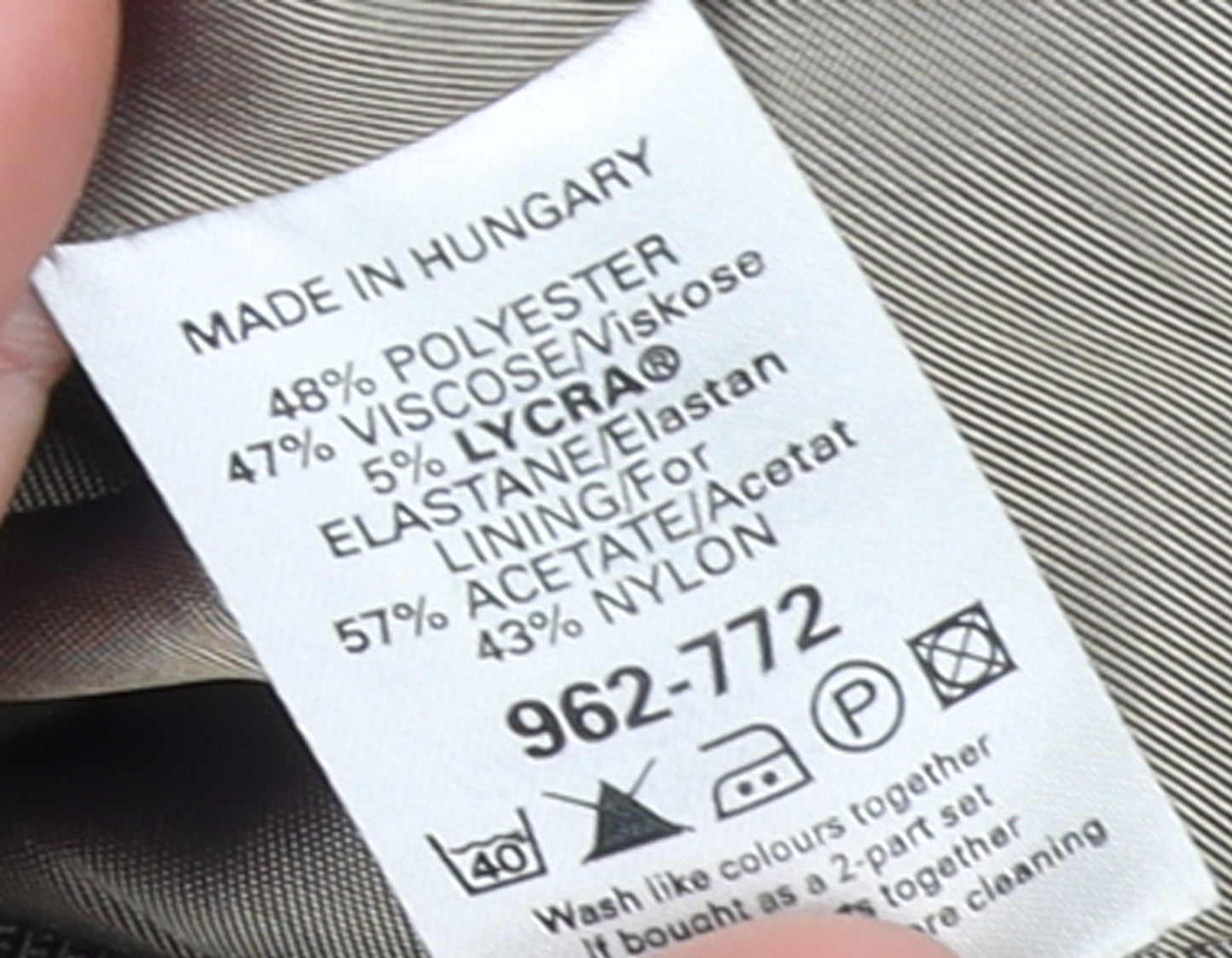 Next Women Brown Checked Tailored Suit Jacket Size 12 Classic Style