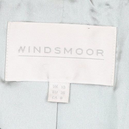 Windsmoor Womens Grey Long Belted Wool Blend Trench Coat Size 10