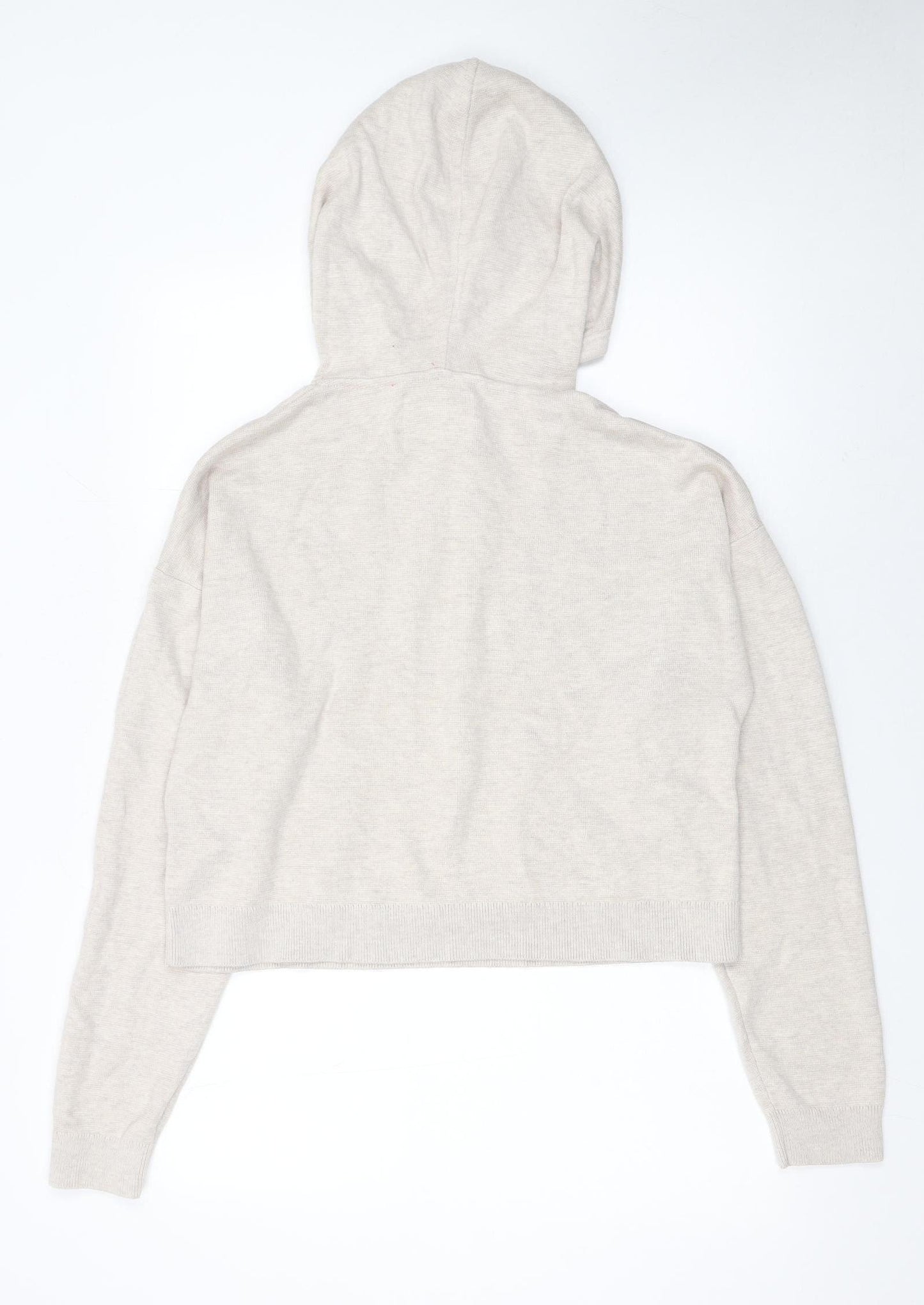 Jack Wills Womens Beige Hooded Pullover Jumper Size 14