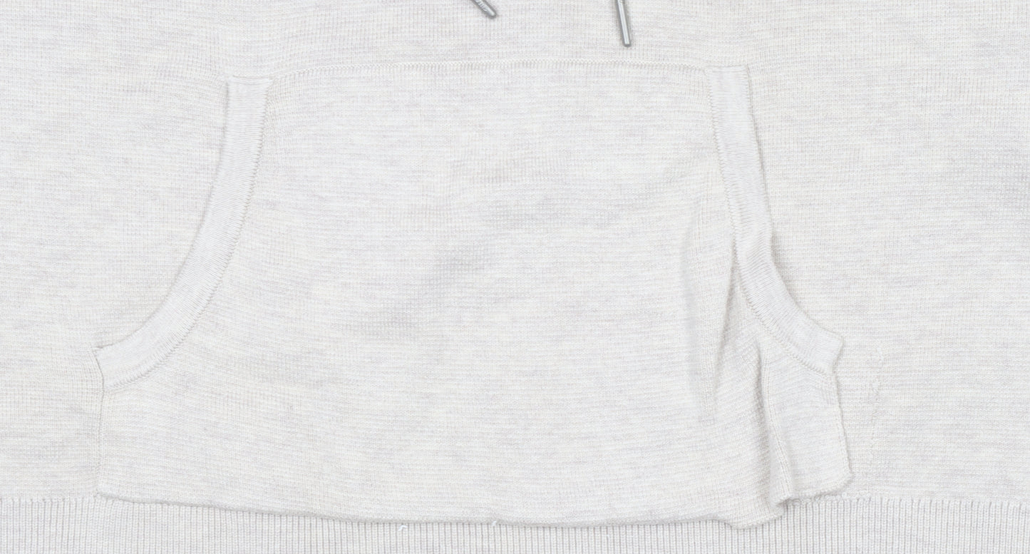 Jack Wills Womens Beige Hooded Pullover Jumper Size 14