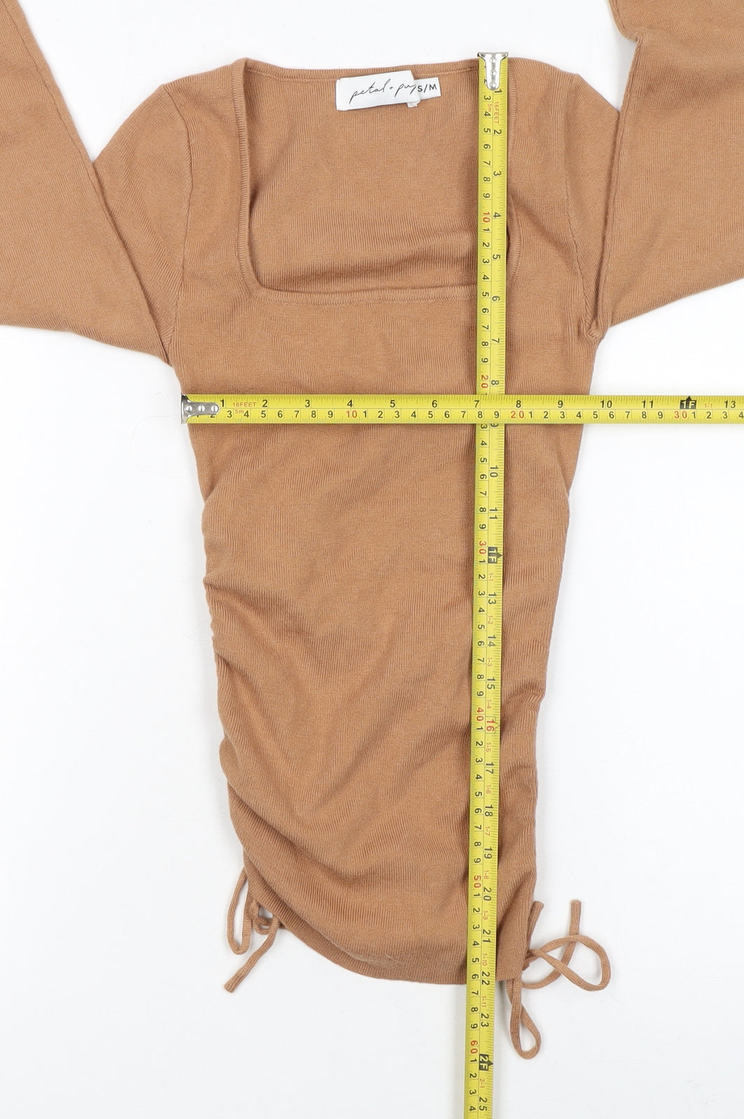 Petal + Pup Women's Beige Square Neck Slim Knit Pullover Jumper S