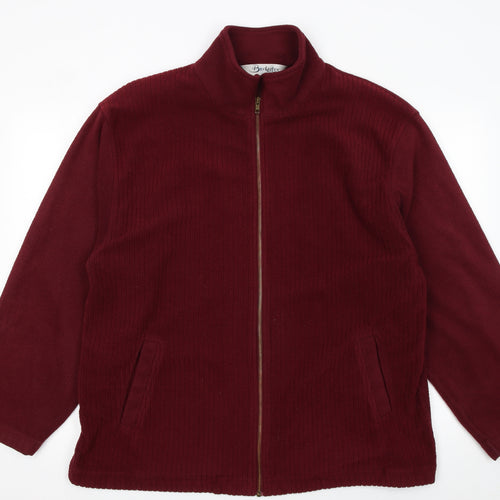 Berkertex Men's Red Fleece Full Zip Jacket Size L