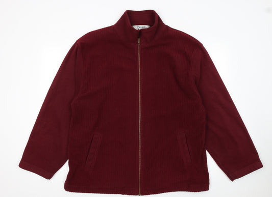 Berkertex Men's Red Fleece Full Zip Jacket Size L