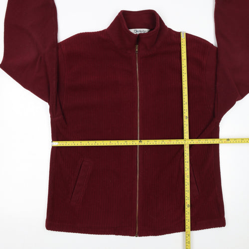 Berkertex Men's Red Fleece Full Zip Jacket Size L