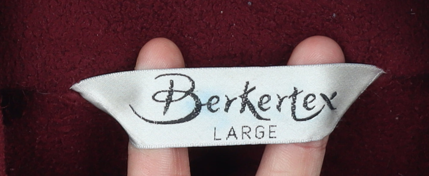 Berkertex Men's Red Fleece Full Zip Jacket Size L
