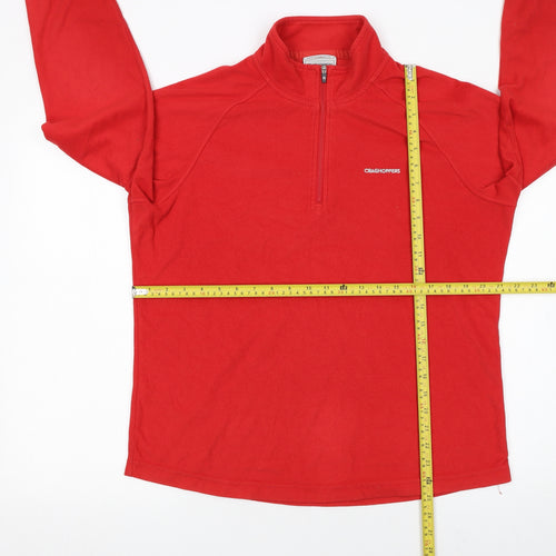 Craghoppers Women Red Fleece 1/2 Zip Pullover Sweatshirt UK 16