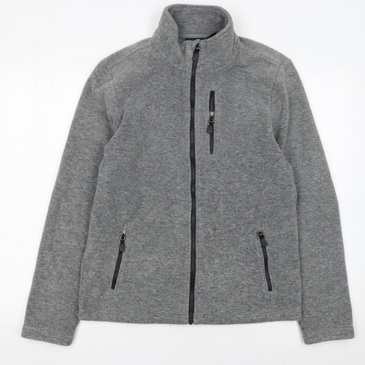 Workwear Pro Men’s Grey Fleece Jacket S Zip Pockets Lightweight