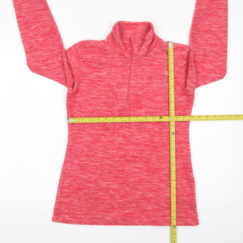 Mountain Warehouse Womens Red 1/4 Zip Fleece Pullover UK 8