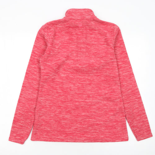 Mountain Warehouse Womens Red 1/4 Zip Fleece Pullover UK 8
