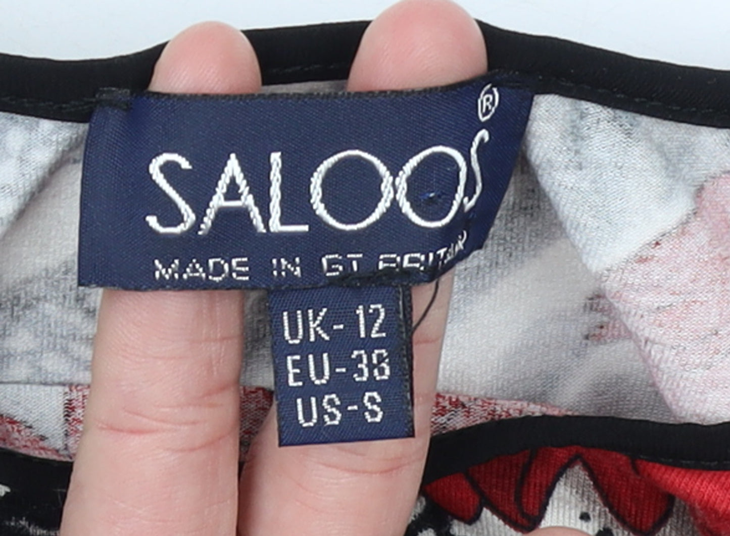 Saloos Womens Multicoloured Floral Long Sleeve Jersey Blouse UK 12