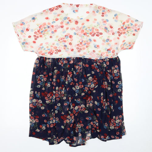 ASOS Women’s Multicoloured Floral Fit & Flare Knee Dress Size 10