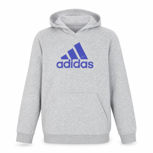 Adidas Boys Grey Hoodie 15-16 Years Pullover Fleece Cotton Blend