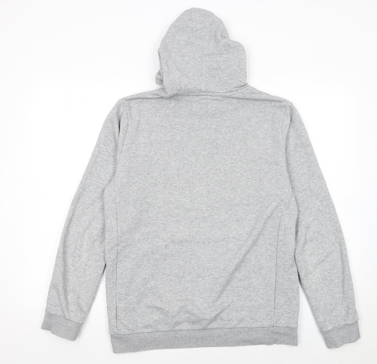 Adidas Boys Grey Hoodie 15-16 Years Pullover Fleece Cotton Blend
