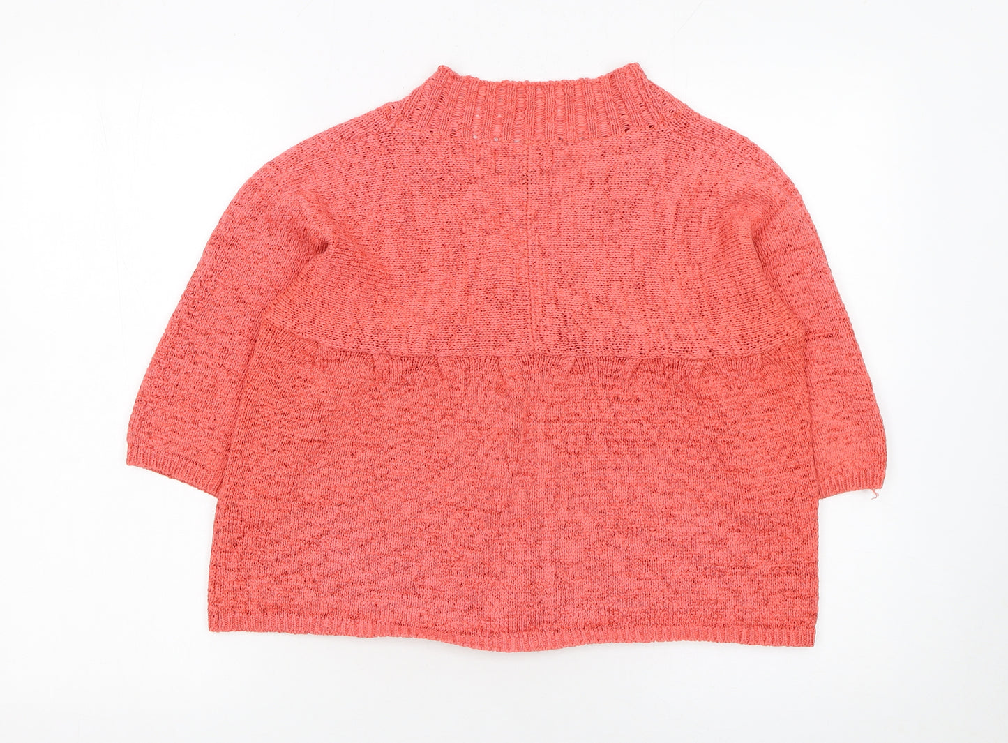 Mercer & Madison Women Coral Knit Cardigan M V-Neck Button Front