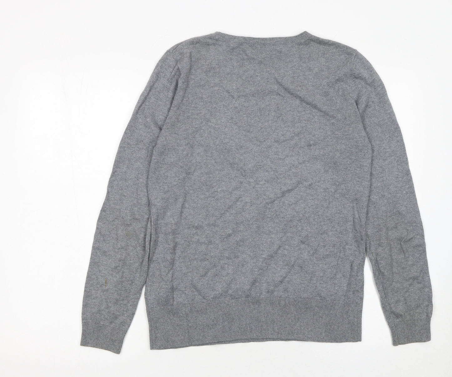 Clements Ribeiro Women Grey Bird Pullover Jumper Size 14 Cotton Cashmere