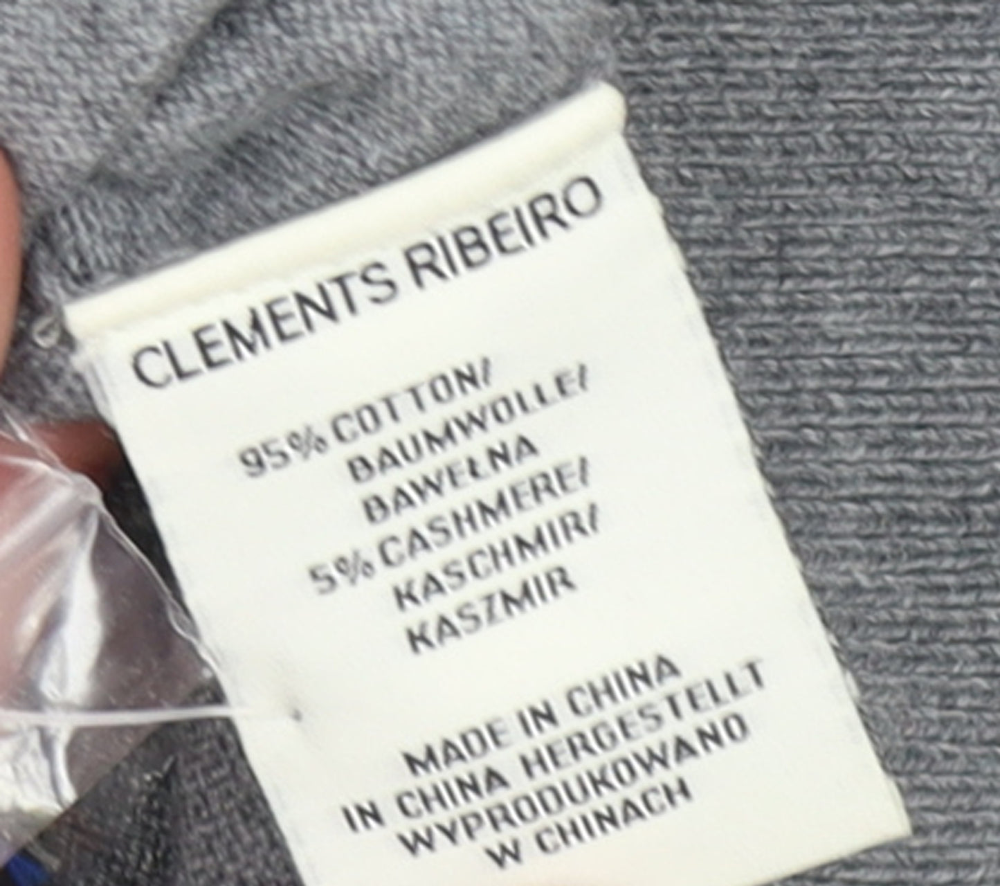 Clements Ribeiro Women Grey Bird Pullover Jumper Size 14 Cotton Cashmere