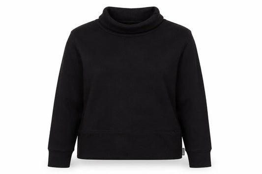 Front view of Regatta Women's Black, size 10, Cowl Neck Pullover Sweatshirt