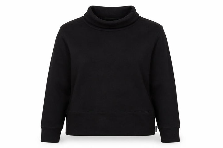 Front view of Regatta Women's Black, size 10, Cowl Neck Pullover Sweatshirt