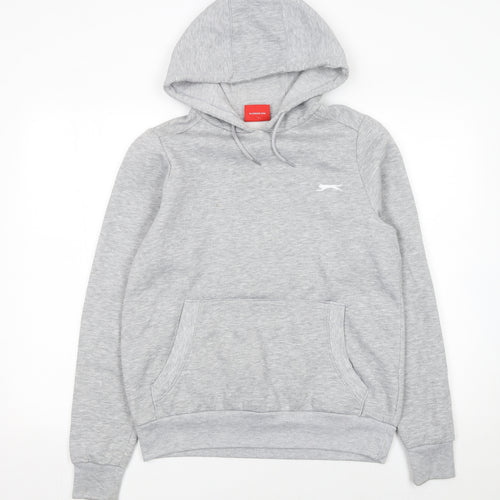 Slazenger Mens Grey XS Pullover Hoodie with Logo Pocket
