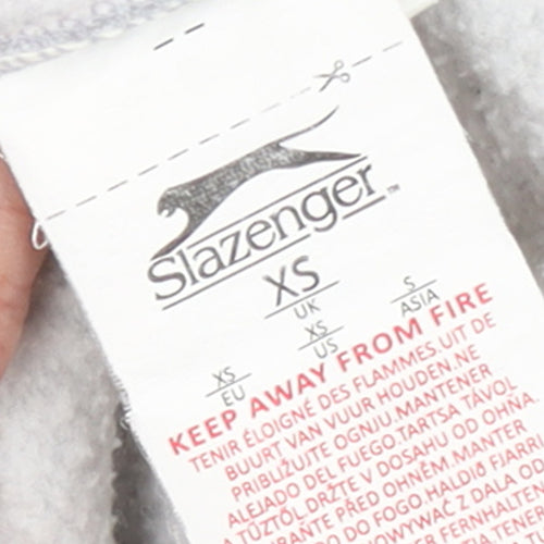 Slazenger Mens Grey XS Pullover Hoodie with Logo Pocket