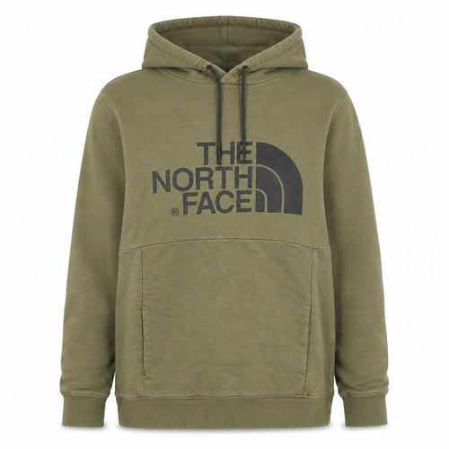 The North Face Womens Khaki Pullover Hoodie Small Cotton Logo Casual