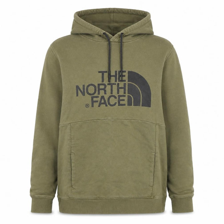 The North Face Womens Khaki Pullover Hoodie Small Cotton Logo Casual