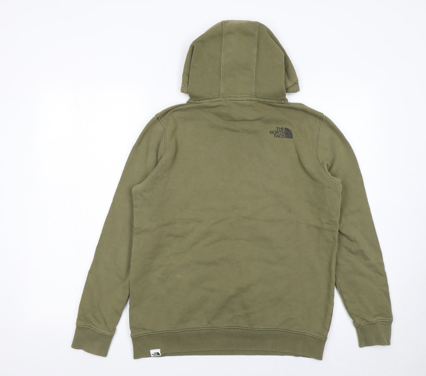 The North Face Womens Khaki Pullover Hoodie Small Cotton Logo Casual